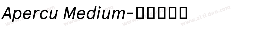 Apercu Medium字体转换